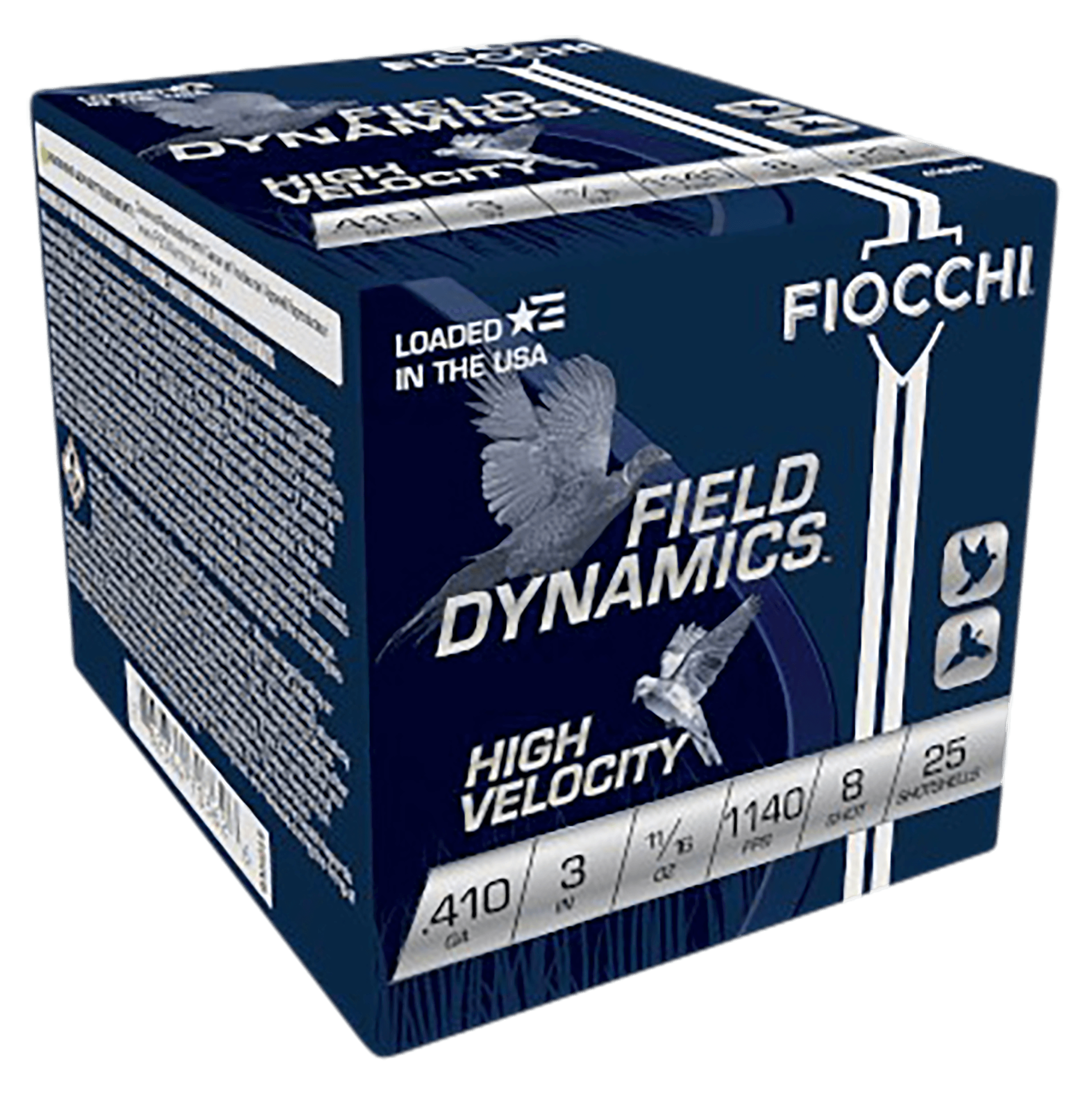 Fiocchi, High Velocity Hunting Loads, 410 Bore, Lead Shot, 11/16 oz, 25 Rounds