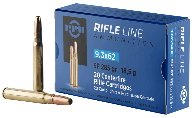 Prvi Partisan PPU PP9362 9.3mmx62 Mauser Soft Point 285 Grain 20 Rounds