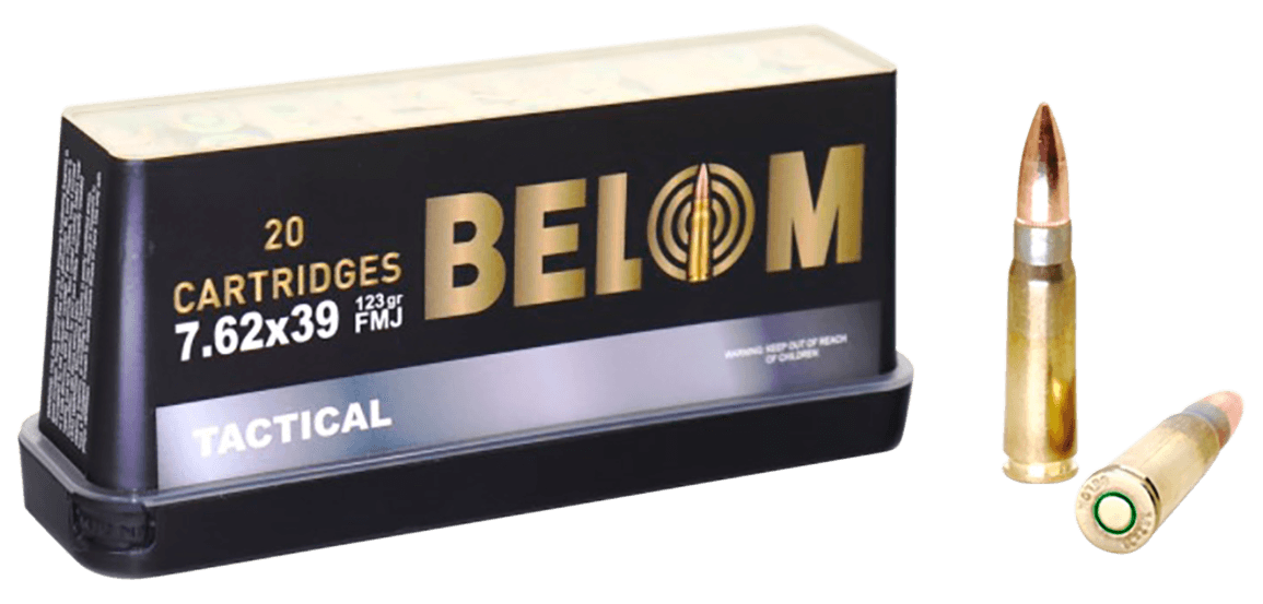 BELOM Ammo BELOM762 Tactical  7.62x39mm 123gr Full Metal Jacket 20 Rounds