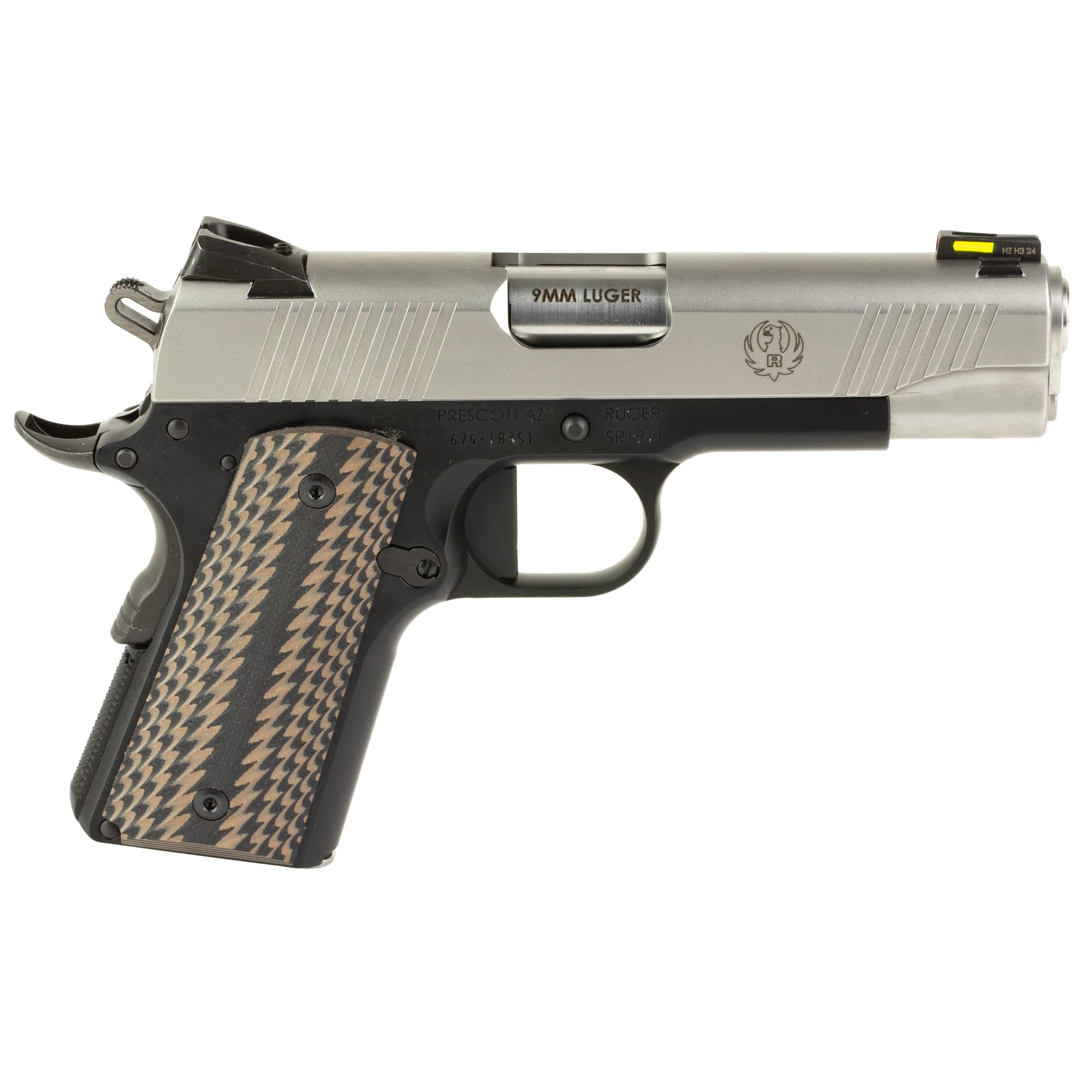 Ruger SR1911 9mm 4.25 Inch 7 Rounds Aluminum Finish
