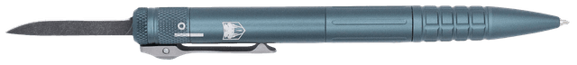 CobraTec Knives CNCOTFPGRYGEN2 Tactical Pen Gen II Gray Aluminum D2 Steel Blade, Includes Pocket Clip