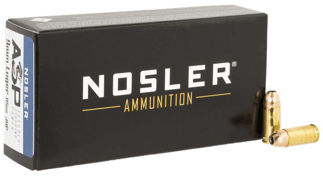 Nosler Match Grade 9mm Luger Hollow Point Jacketed 115 Grain 50 Rounds