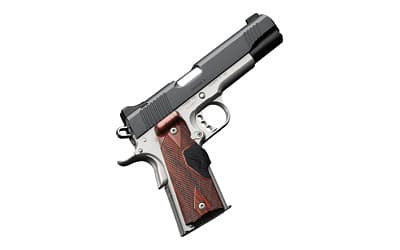 Kimber Mfg.,inc 3200387 Custom II Two-Tone LG 45 ACP 7+1 5" Brushed Polished Black Brush Polished Small Rosewood Checkered Grip