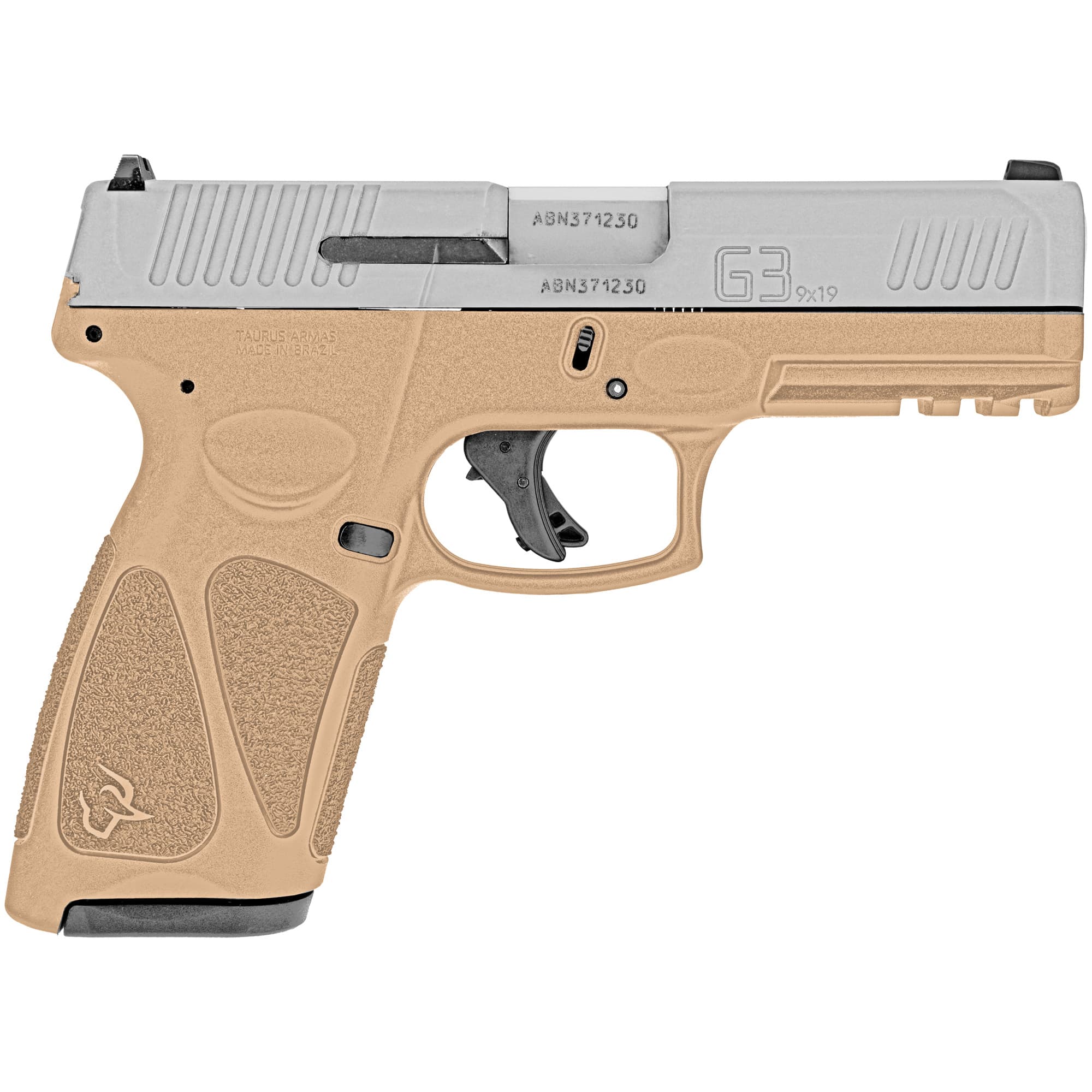 Taurus G3 Full Size Pistol - Tan / Stainless | 9mm | 4" Barrel | 17rd