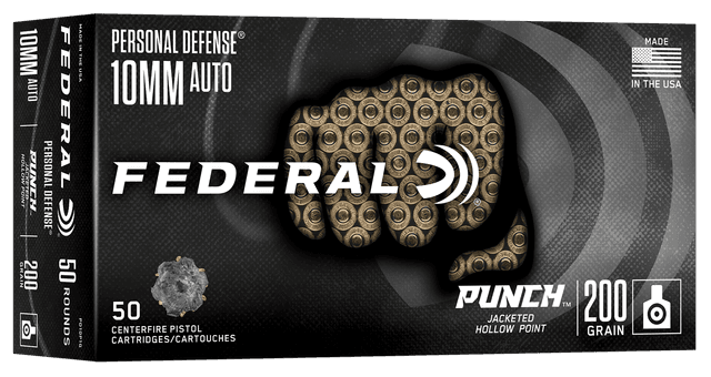 Federal Punch 10mm Auto Jacketed Hollow Point 200 Grain 50 Rounds