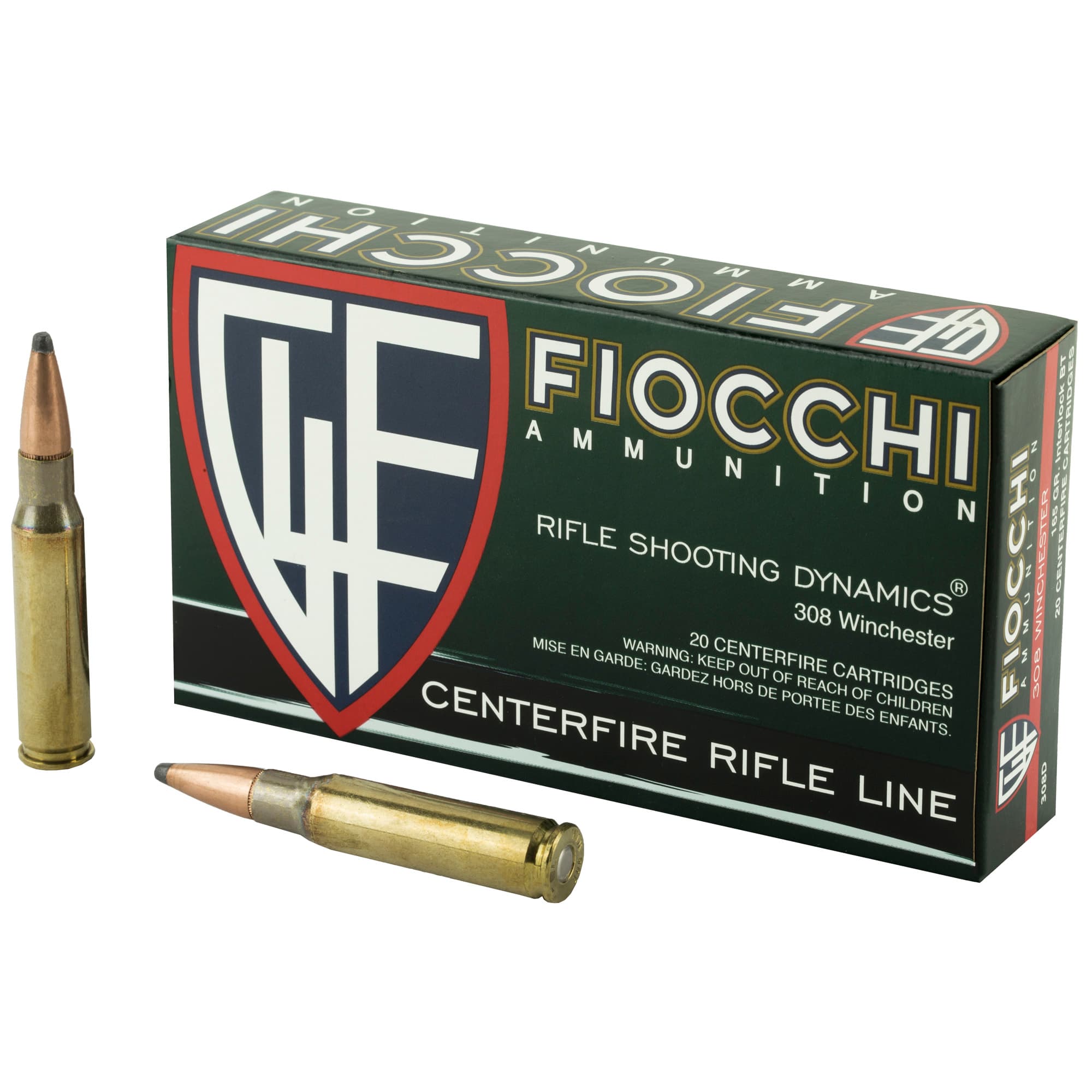 Fiocchi Field Dynamics 308 Winchester Pointed Soft Point 165 Grain 20 Rounds