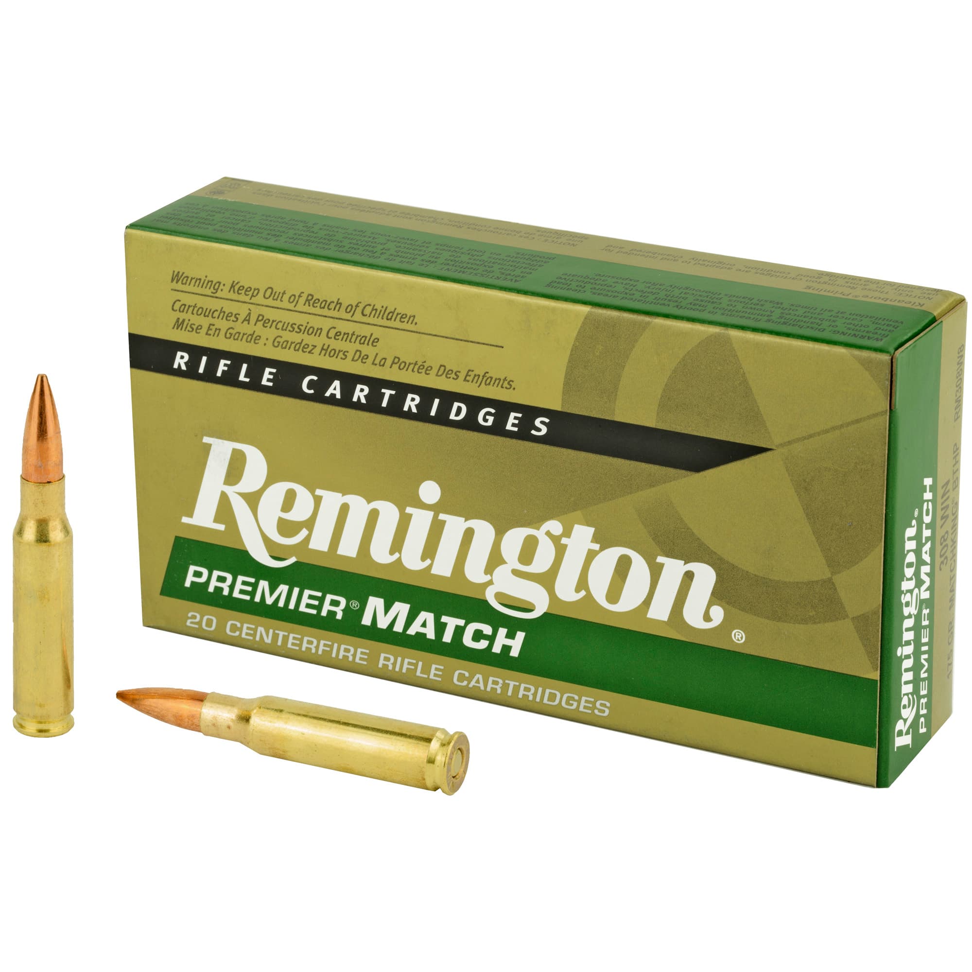 Remington Premier Match 308 Winchester Hollow Point 175 Grain 20 Rounds
