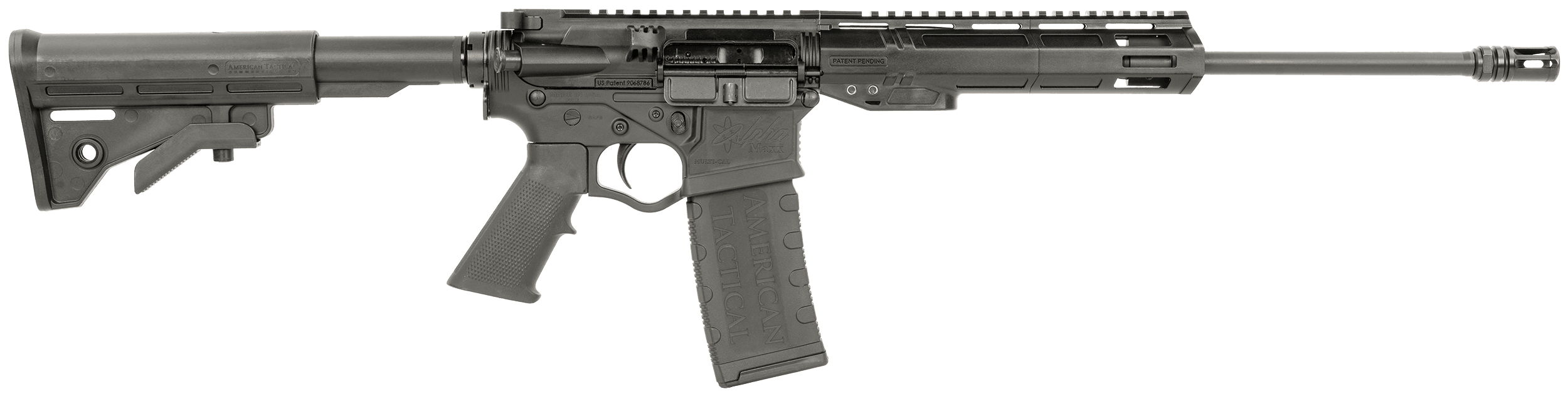 American Tactical Inc. Alpha Maxx 5.56x45 NATO, 16in. Barrel, 30rd, 9" MLOK Polymer Handguard, A2 Grip, M4 Stock & Heavy Barrel - Black (NPN: ATIGAX5569ML)