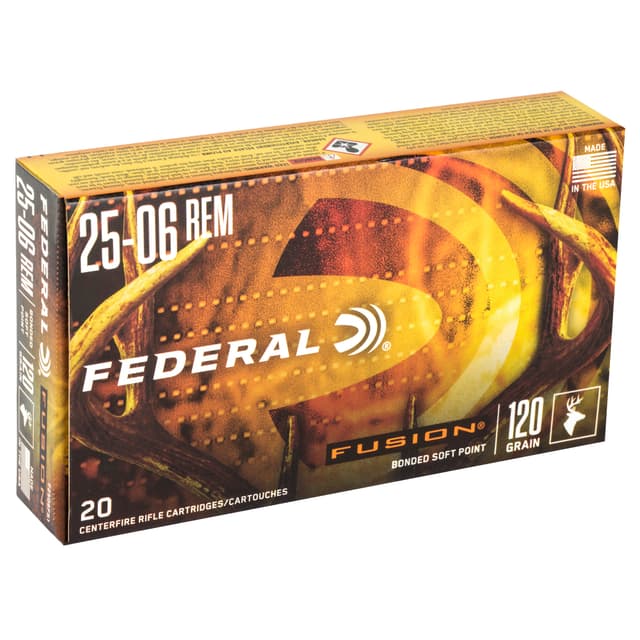 Federal Fusion Rifle Ammo 25-06 Rem 120 gr. Fusion Soft Point 20 rd.