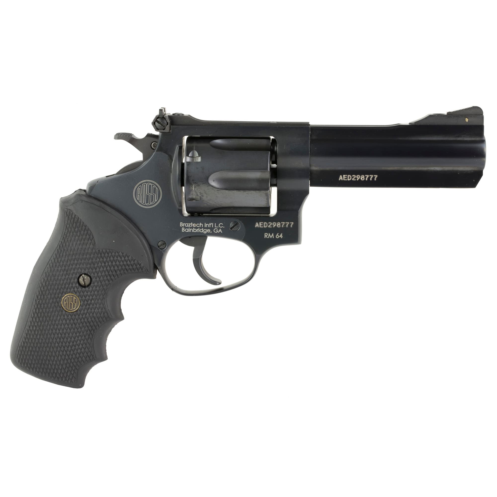 Rossi RM64 Revolver - Black | .357 Mag | 4" Barrel | 6rd | Rubber grip