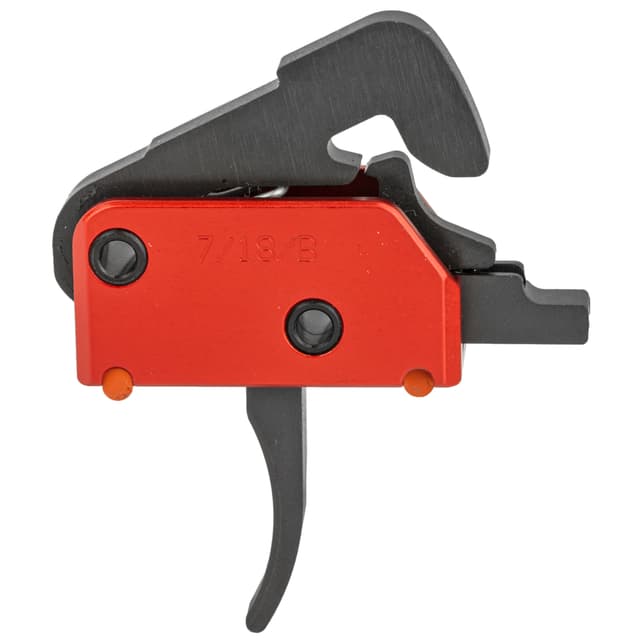 Patriot Ordnance Factory 00457 DropIn SingleStage Curved Trigger 4.5 lb AR 15 Black Red