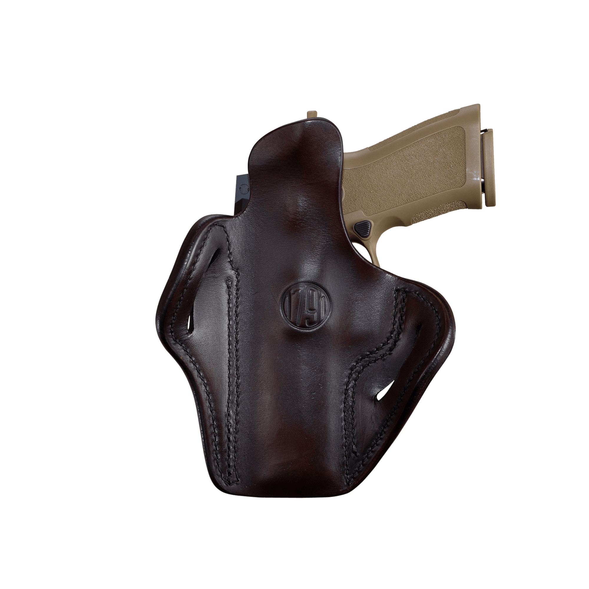 1791 Gunleather Optic Ready Belt Holster Size 2.4 Signature Brown Right Hand
