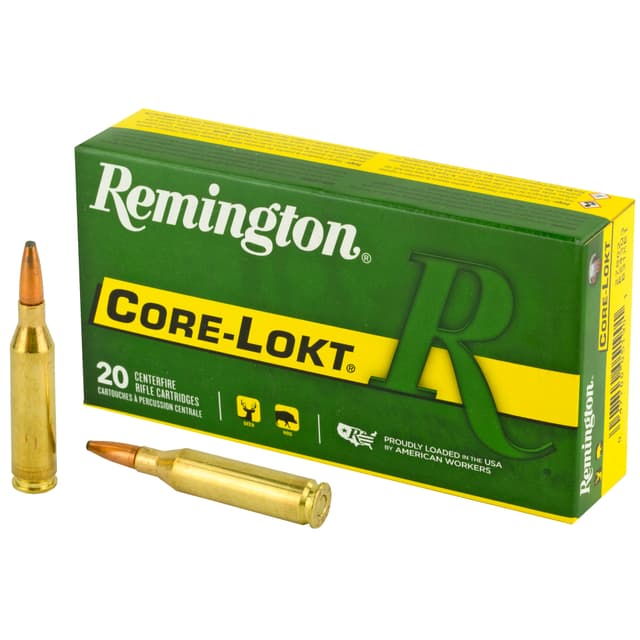 Remington, Core Lokt, .243 Winchester, Pointed Soft Point, 100 Grain, 20 Rounds