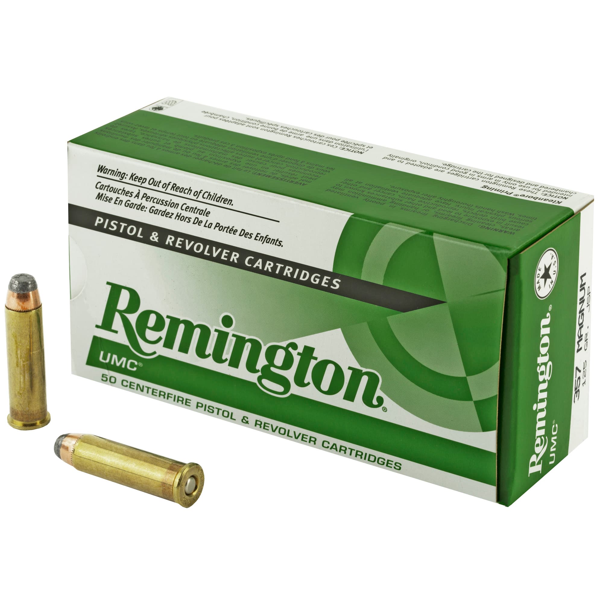 Remington UMC 357 Magnum Jacketed Soft Point 125 Grain 50 Rounds