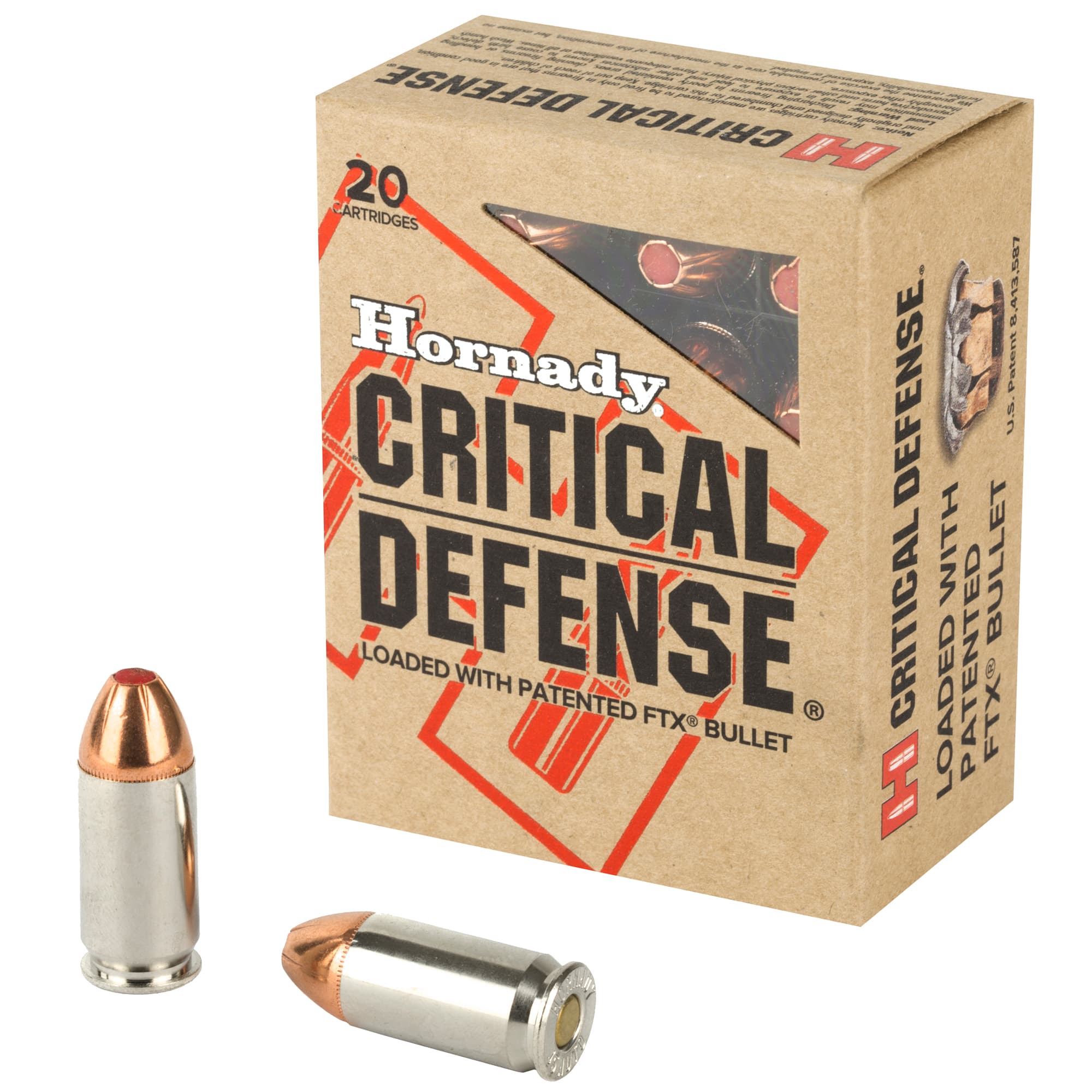 Hornady Critical Defense Pistol Ammo 45 ACP 185 gr. Flex Tip eXpanding 20 rd.