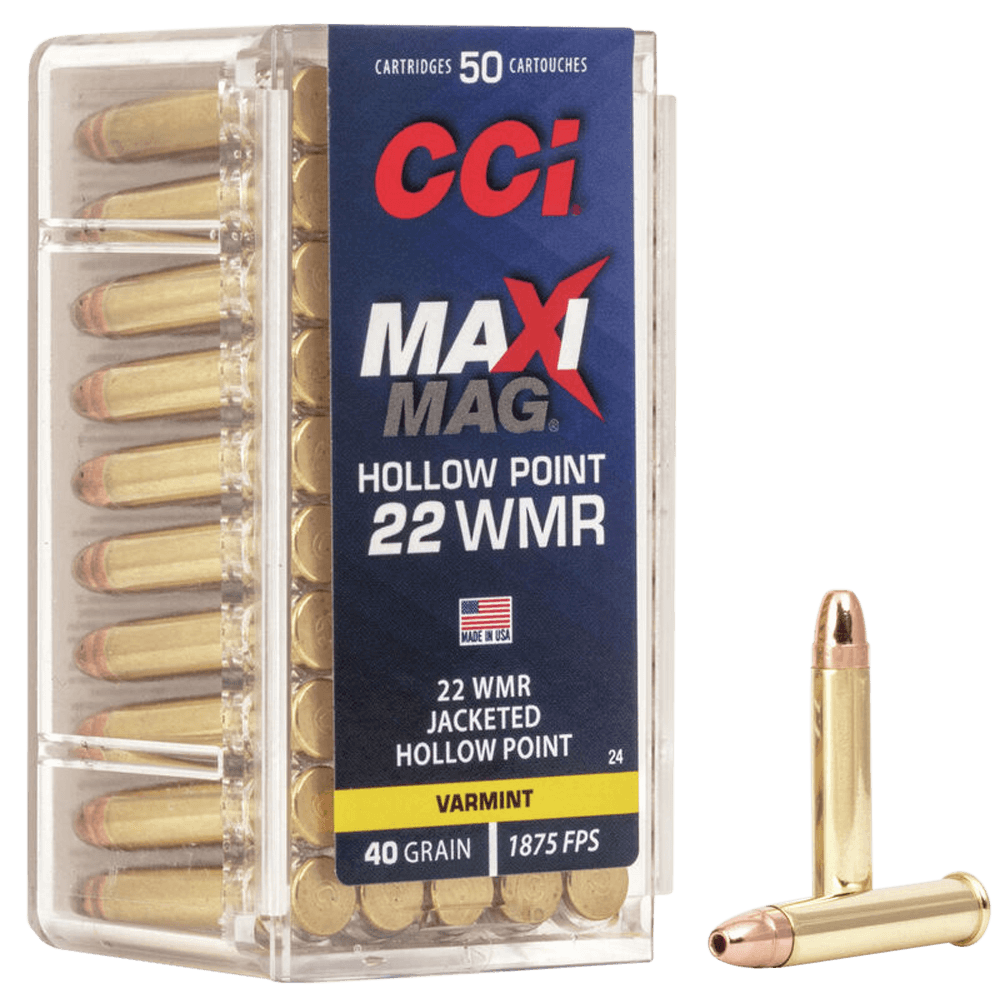 Cci Maxi-Mag 22 Winchester Magnum Jacketed Hollow Point 40 Grain 50 Rounds
