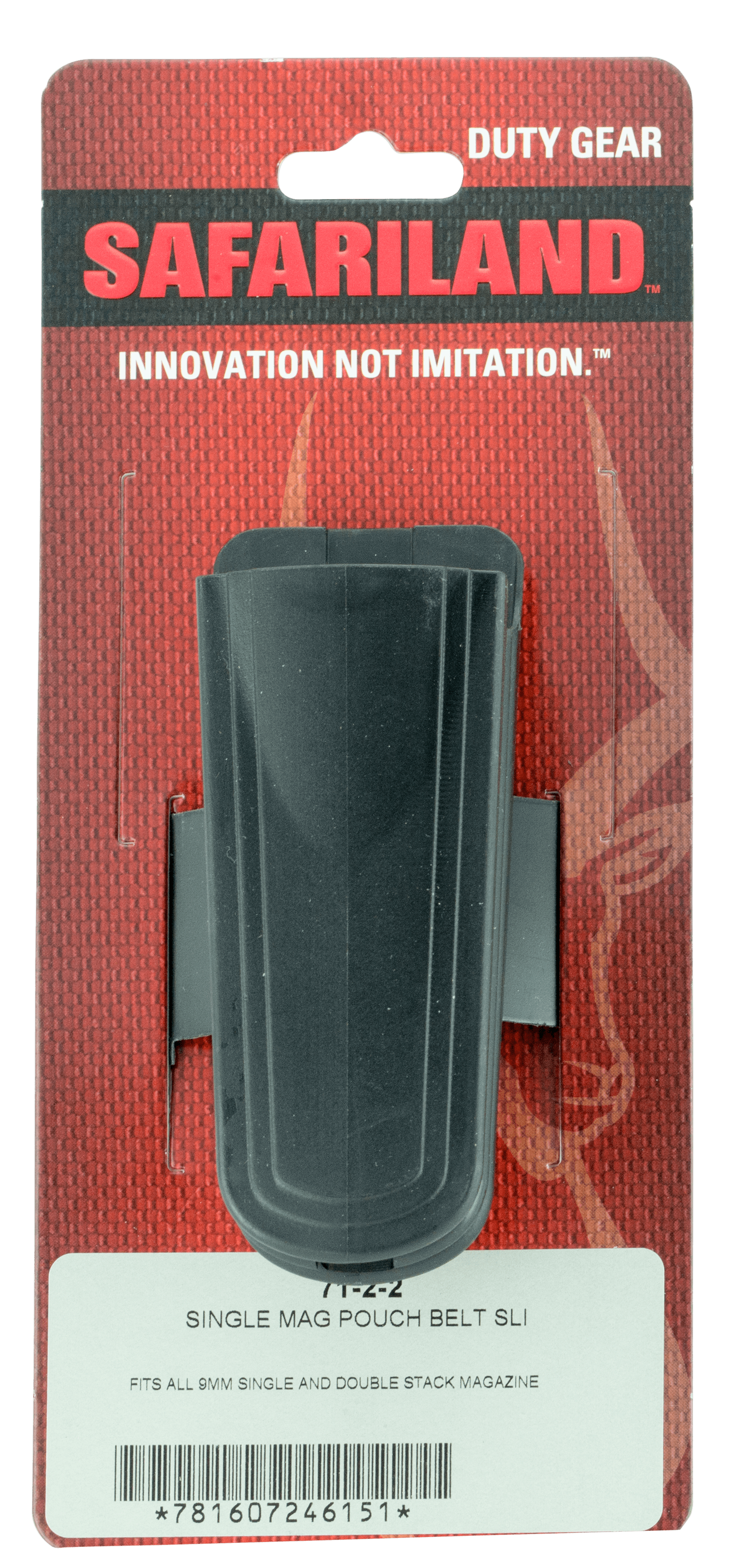 Safariland 7122 Double Mag Pouch  Belt Slide Mount, Black Polymer  fits 1.50" - 2.25" Wide Belt