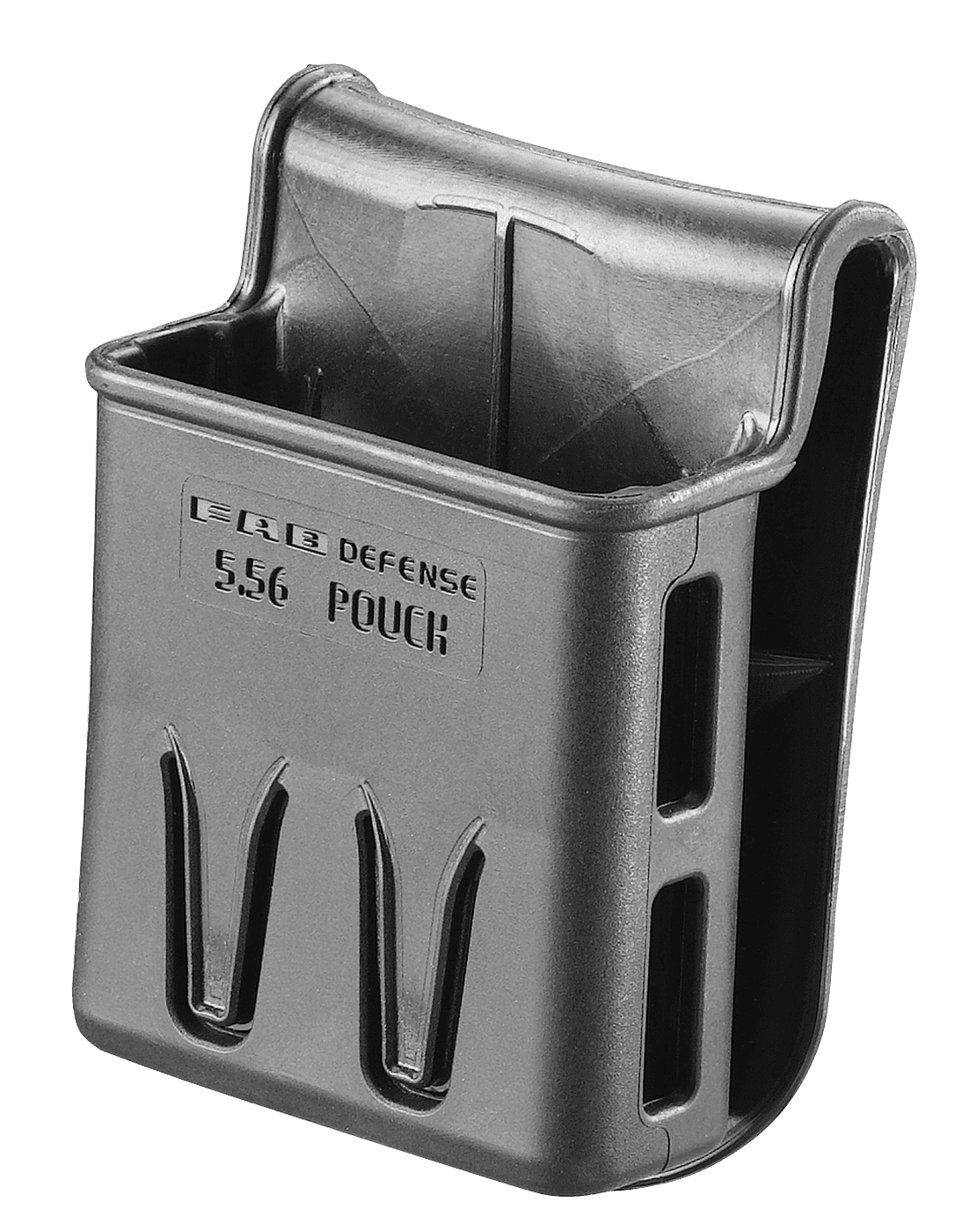 FAB Defense FX556P M4 Mag Pouch Compatible w/ M16/ M4/ AR-15 Belt Mount Black Polymer Ambidextrous