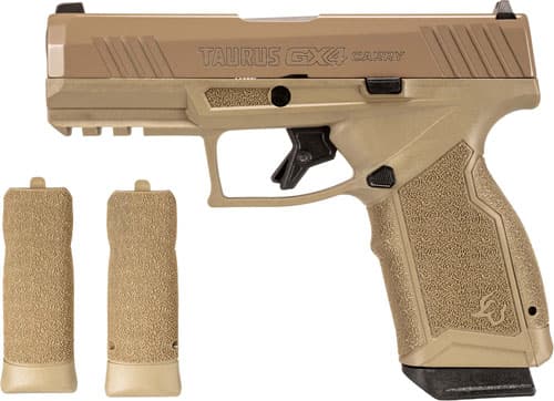 Taurus Gx4 9mm Luger 3.7 in 15 rounds Flat Dark Earth Cerakote Black Controls