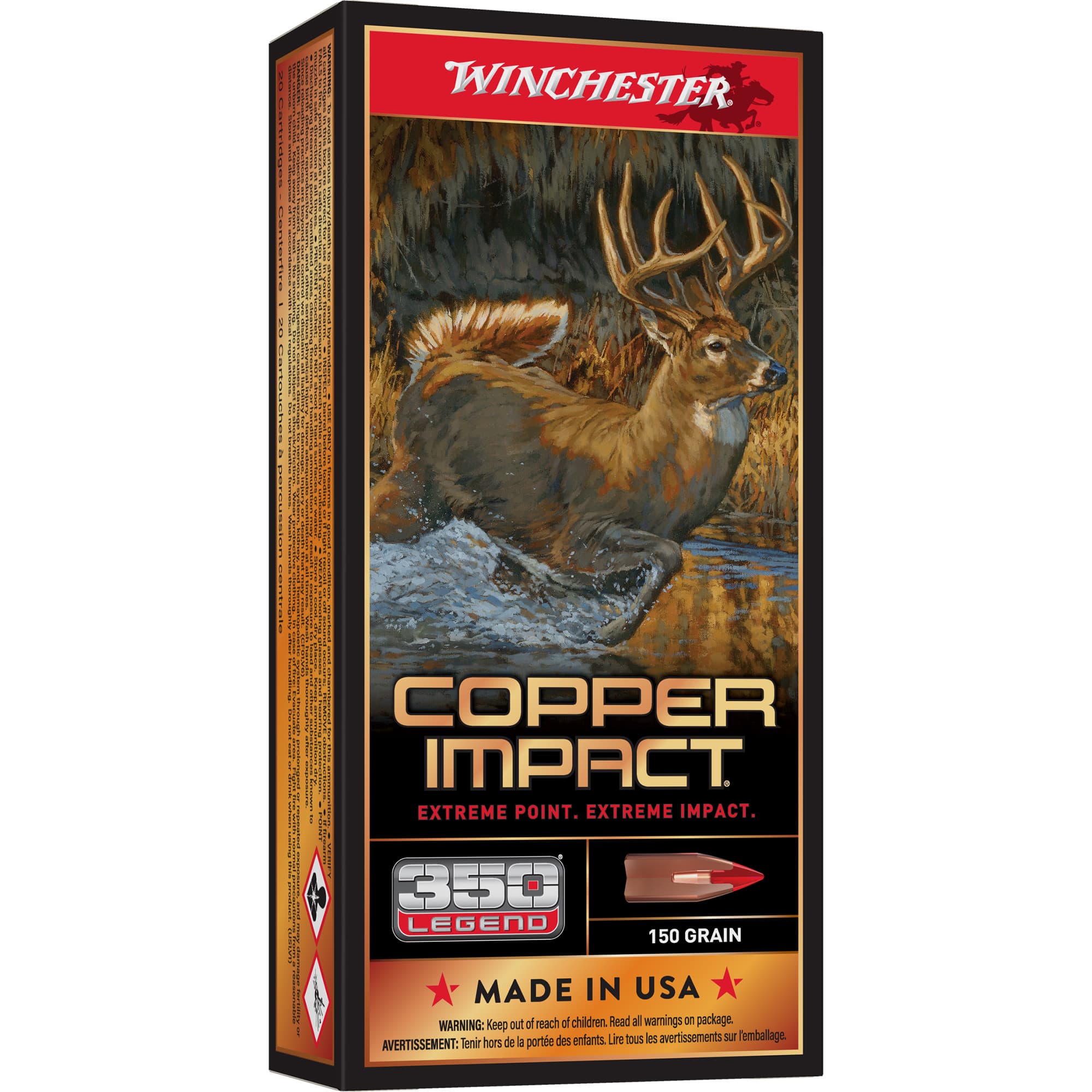 Winchester Copper Impact 350 Legend Copper Extreme Point 150 Grain 20 Rounds