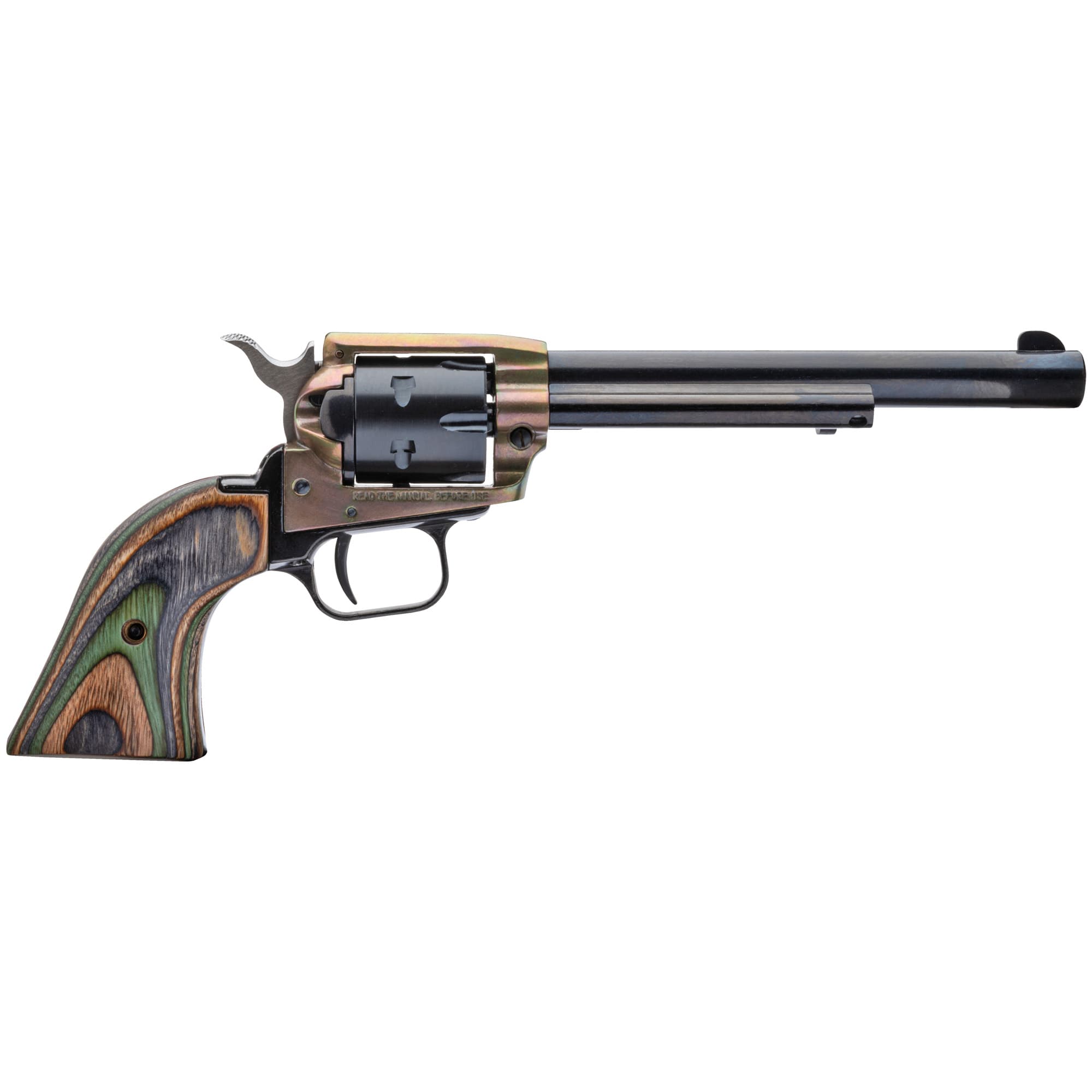 Heritage Rough Rider RR22MCH6 .22 LR .22 WMR 6.5 inch Barrel 6 Round Simulated Case Hardened Camo Laminate Grips