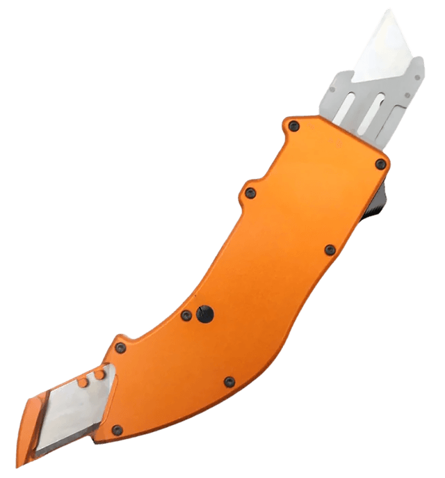 Templar Knife Squire Utility OTF Razor Plain Orange Anodized 5.38" Aluminum Handle