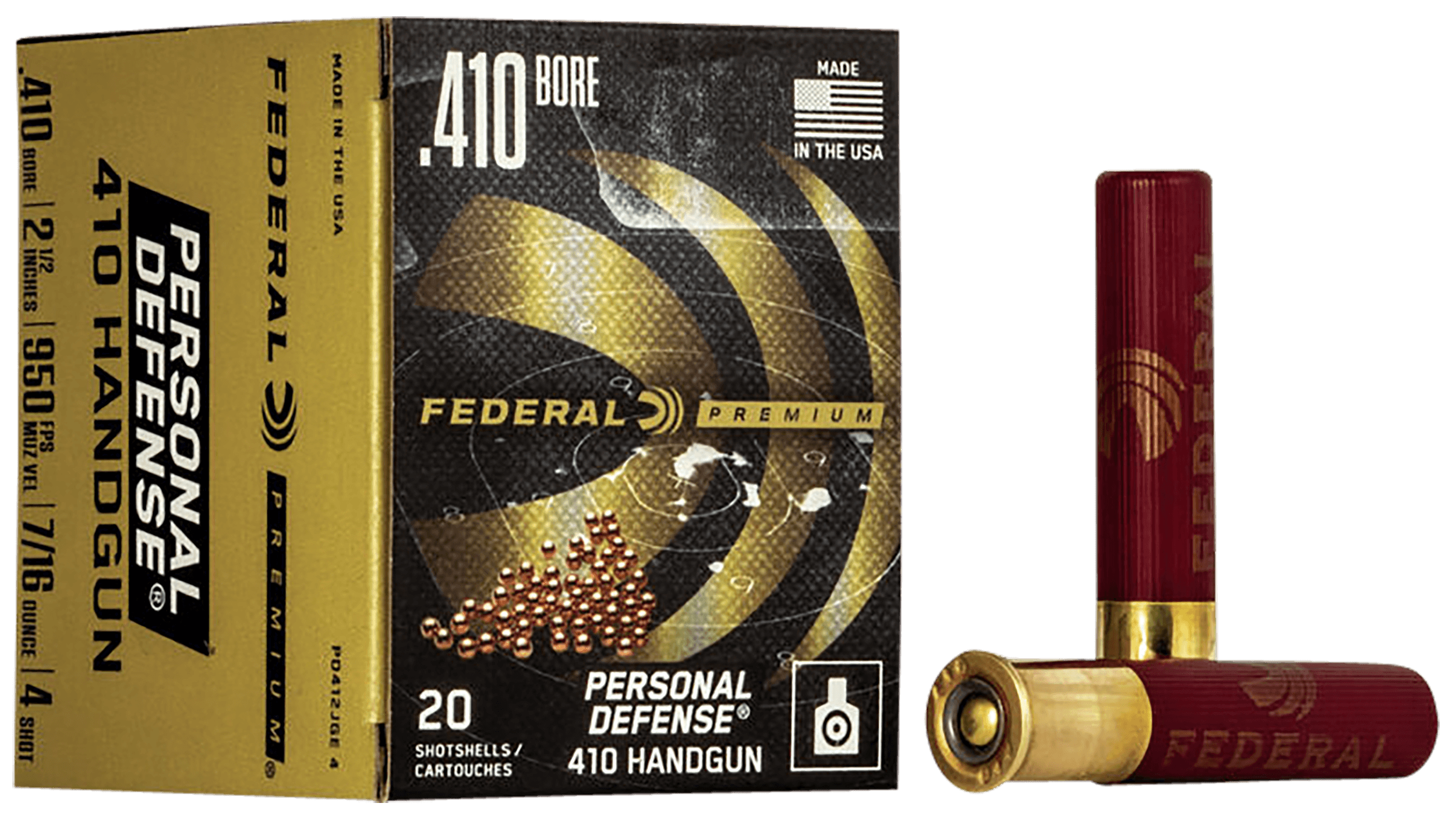 Federal Premium Personal Defense, 410 Bore, Shot No.4, 191 Grain, 20 Rounds