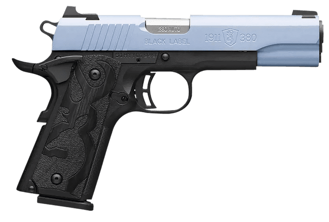 Browning 1911-380 380 ACP 4.25 in 8 Rounds Polar Blue Cerakote Matte Polymer