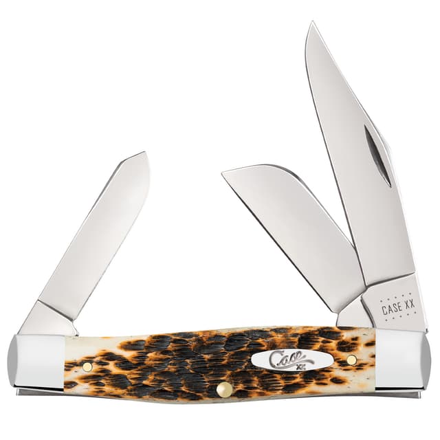 CASE STKMN 3BL 4.25" AMBER BONE