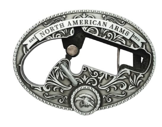 North American Arms Magnum Ornate Oval Belt Buckle Holster Stainless