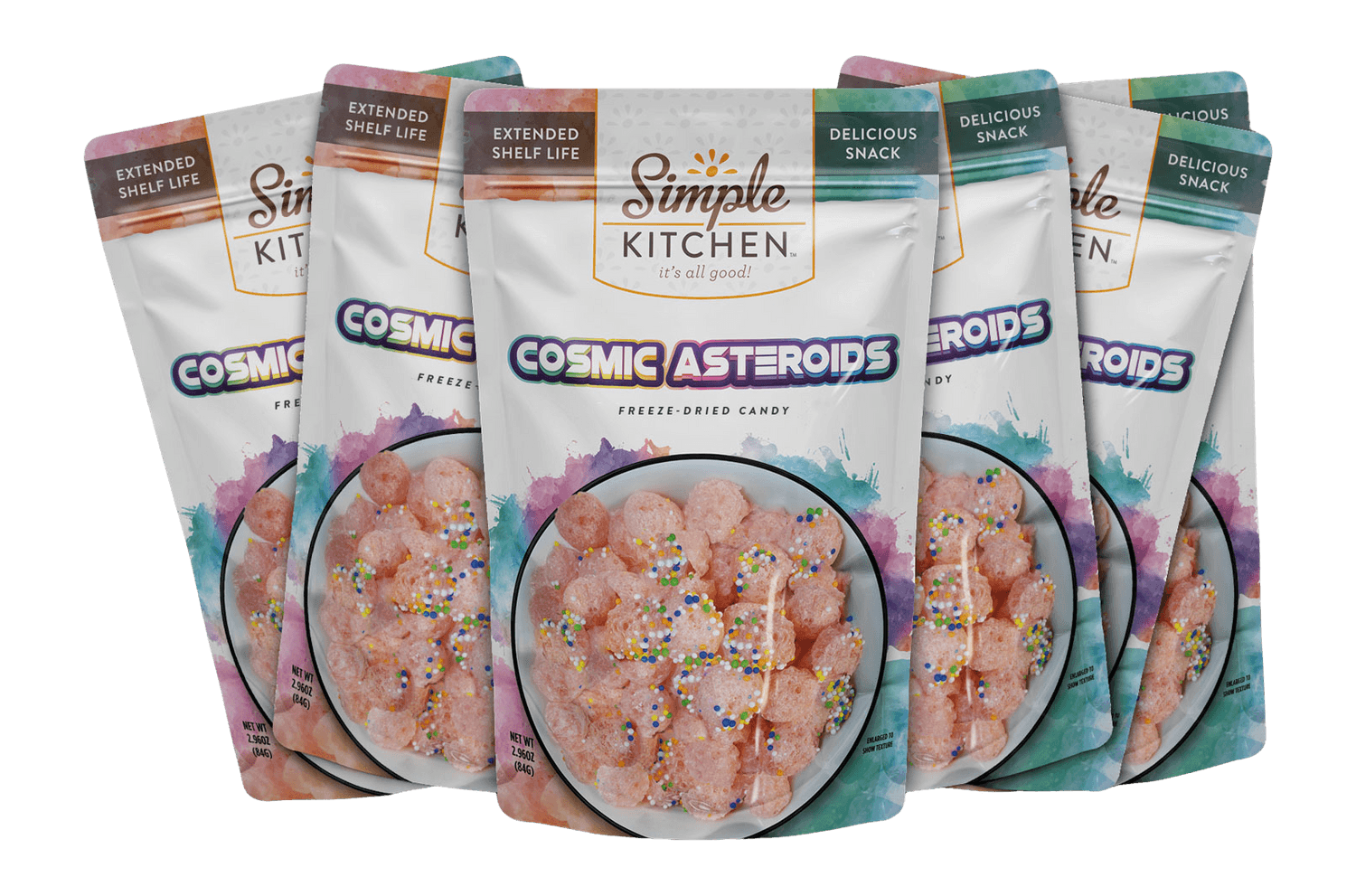 ReadyWise Simple Kitchen Cosmic Asteroids Freeze Dried Candy 6-Pack