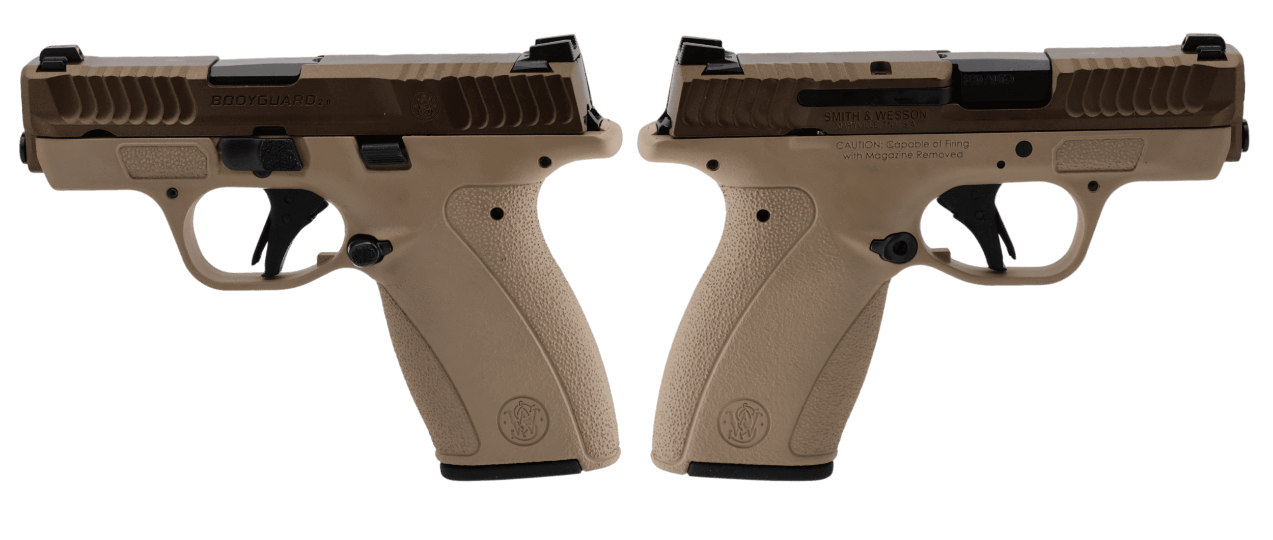 Smith & Wesson Bodyguard 2.0 380 ACP 2.75" 12rd Two Tone Tan Pistol