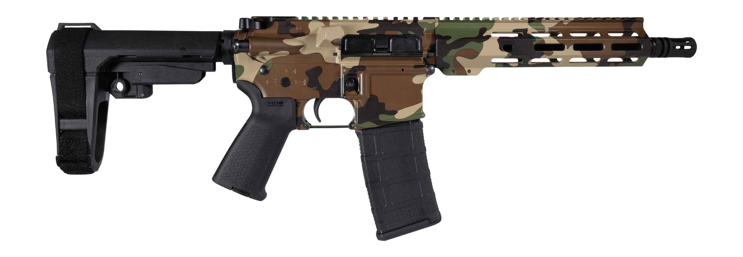 Shark Coast Tactical Woodland Camo 5.56 NATO 10.5" 30rd Pistol