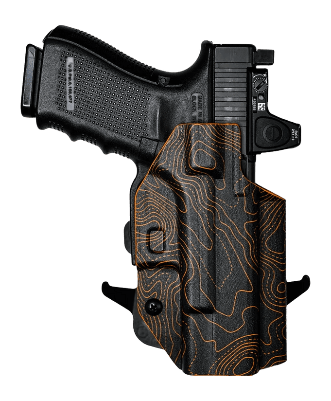 We The People Holsters IWB Holster for S&W M&P9 Shield Plus 3.1" Red Dot Ready Kydex Orange Topographic