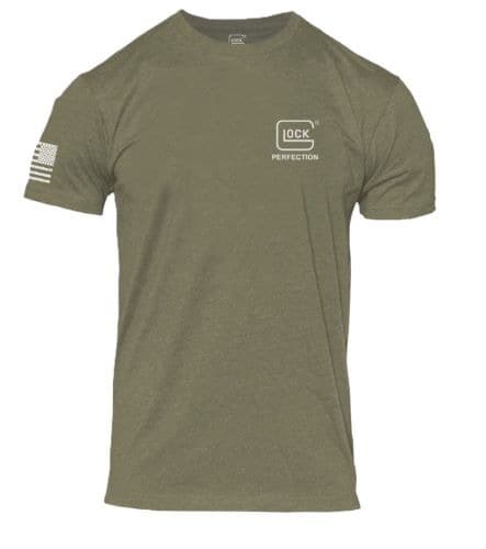 Glock Perfection Flag T-Shirt OD Green Large