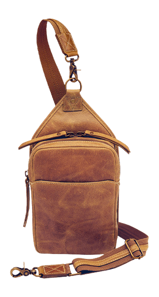 Gun Tote'n Mamas Compact Sling Crossbody Concealed Carry Bag Buffalo Caramel