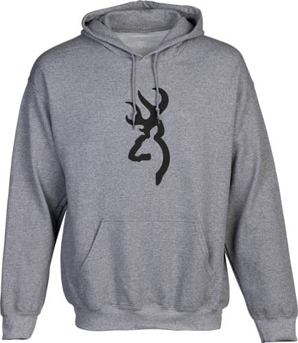 Browning Buckmark Hoodie Heather Gray Large