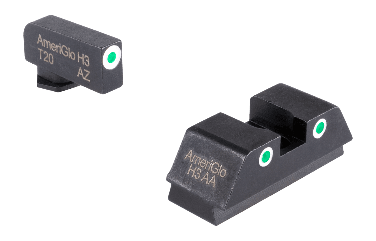 AmeriGlo Tall Sight Set for Glock Green/White/Green