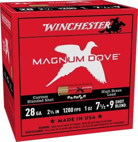 Winchester Magnum Dove 28 GA 2.75" 1oz #7.5/#9 25rd Box