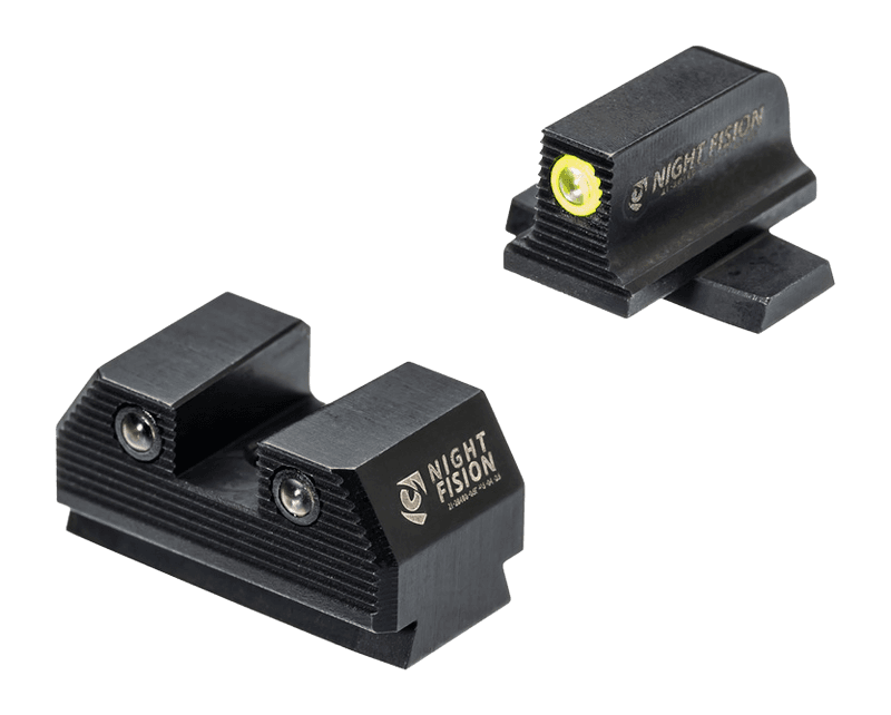 Night Fision Optics Ready Stealth Night Sights for Sig Sauer P365 Yellow Front