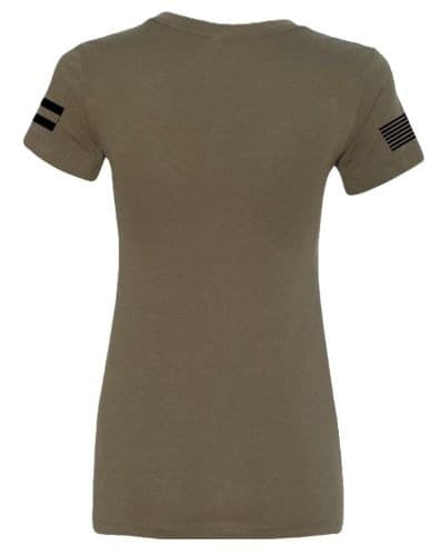 Glock Girl Flag Tee Ladies Medium Green