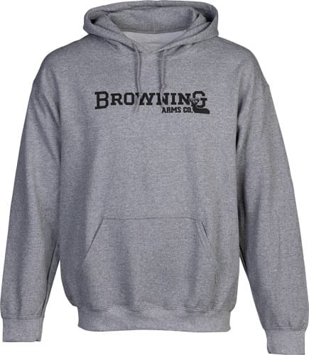 Browning Backfence Hoodie Heather Gray Large