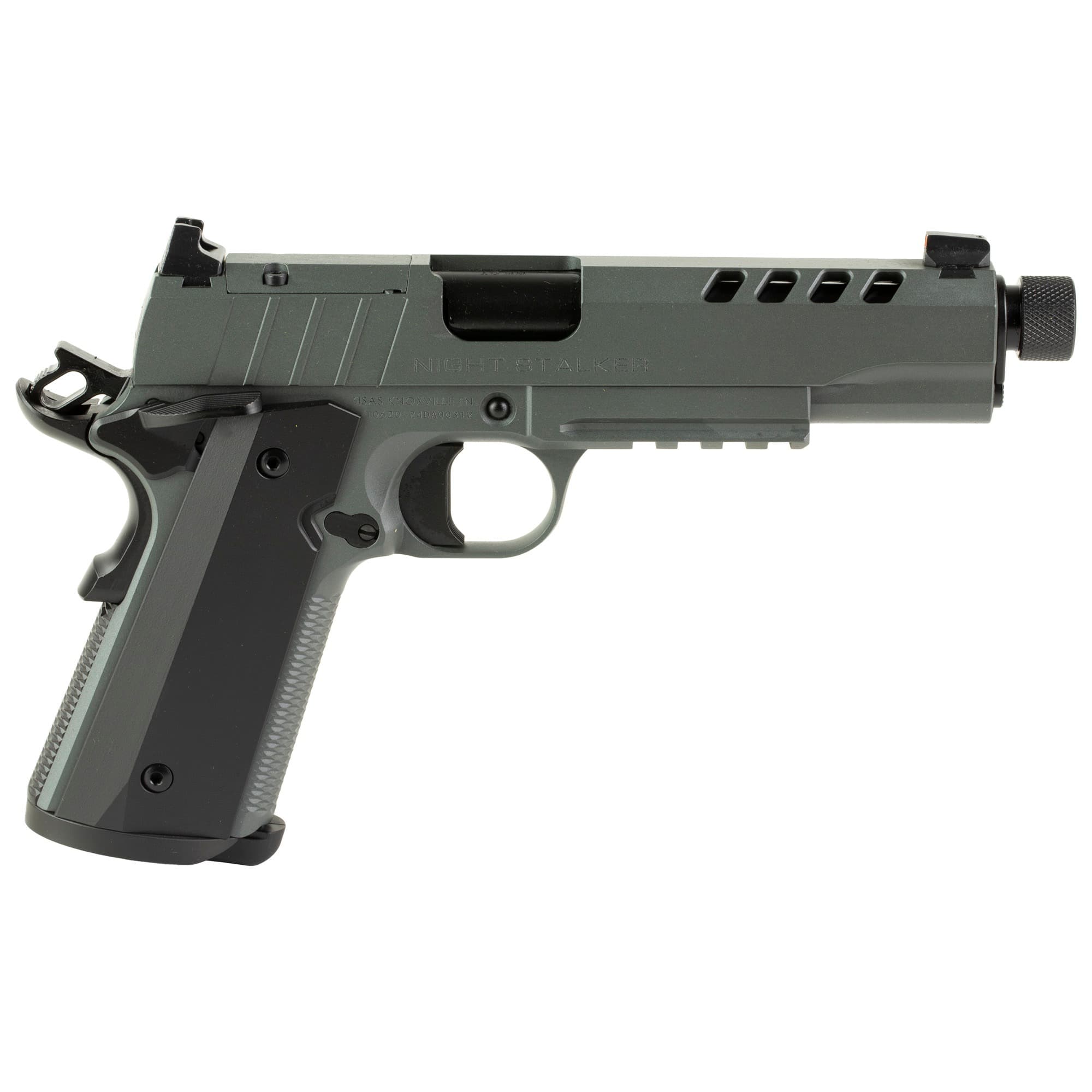 Tisas 1911 Night Stalker SF 10mm 5" 8rd Gray Threaded Pistol