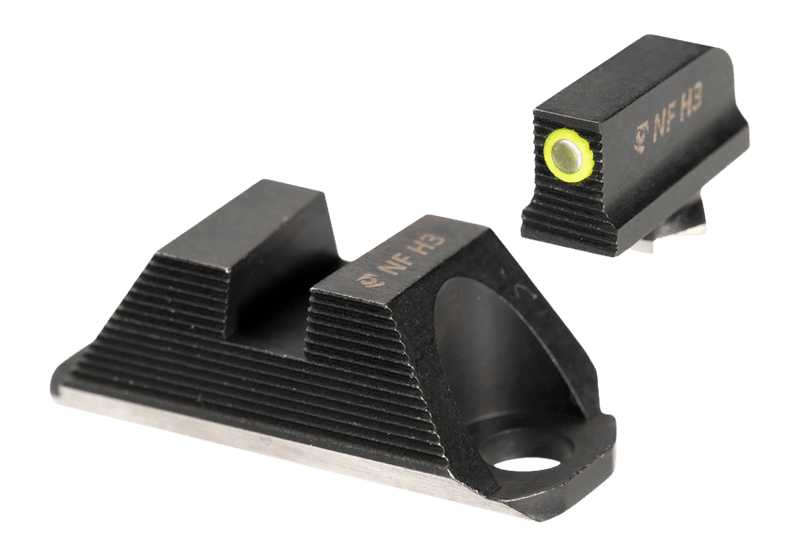 Night Fision Glock 19/45 Tritium Night Sights Yellow Front Blank Rear
