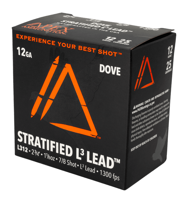Apex Element Dove Stratified 12 GA 2.75" 1-1/8oz #7/#8 25rd Box
