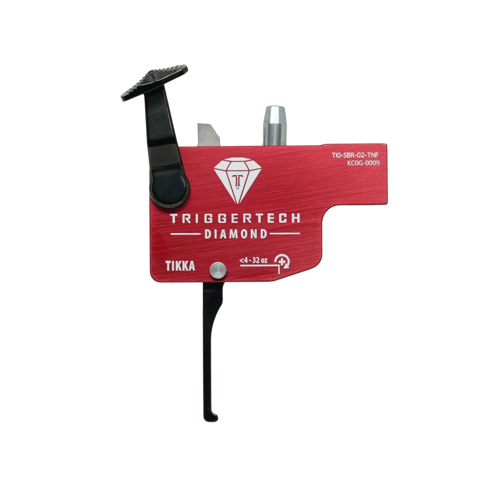 TriggerTech Tikka Diamond Flat Red Lever Trigger Left Hand