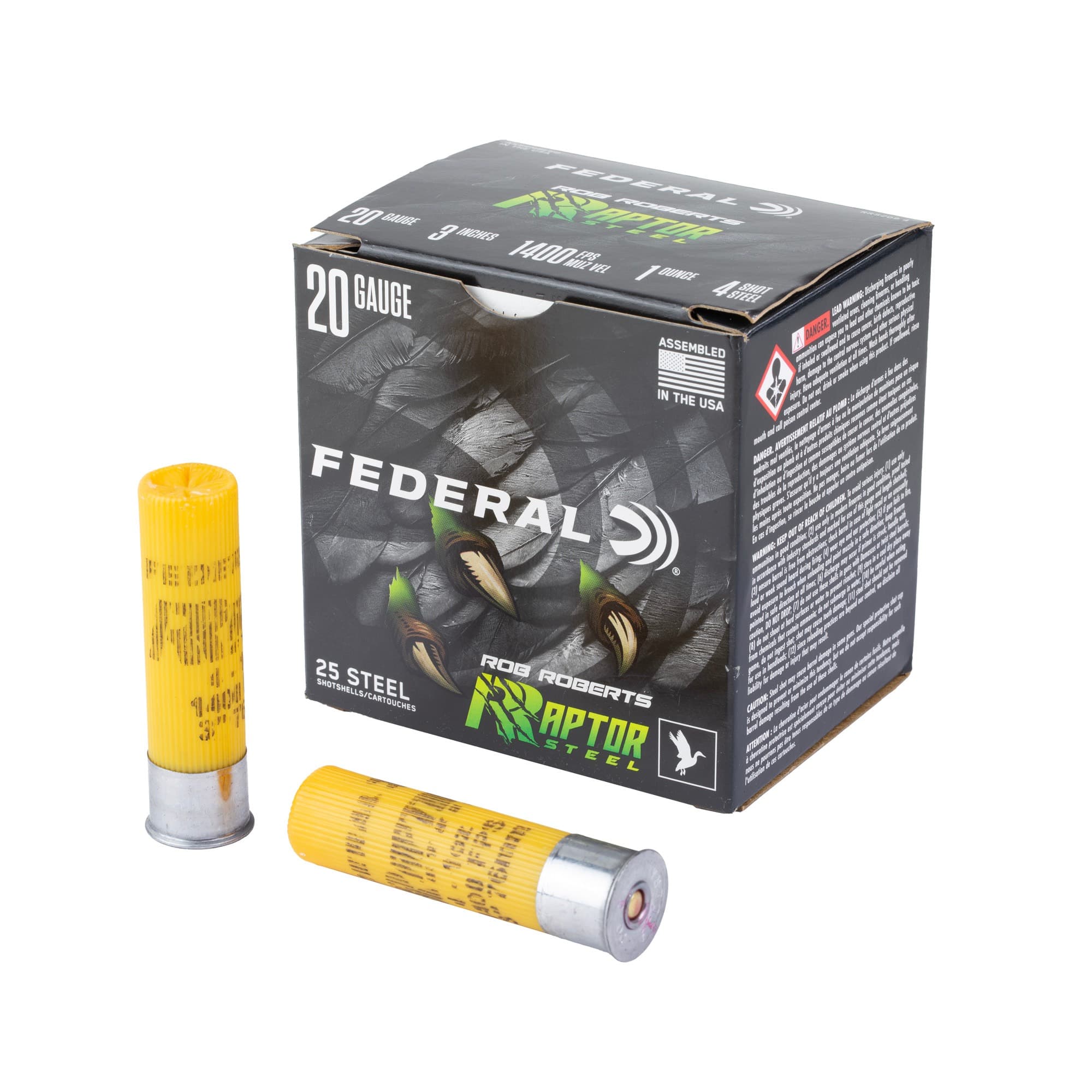 Federal Rob Roberts Raptor Steel 20 GA 3" 1oz #4 25rd Box