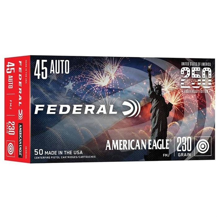 Federal American Eagle 250th Anniversary 45 ACP 230gr FMJ 50rd Box