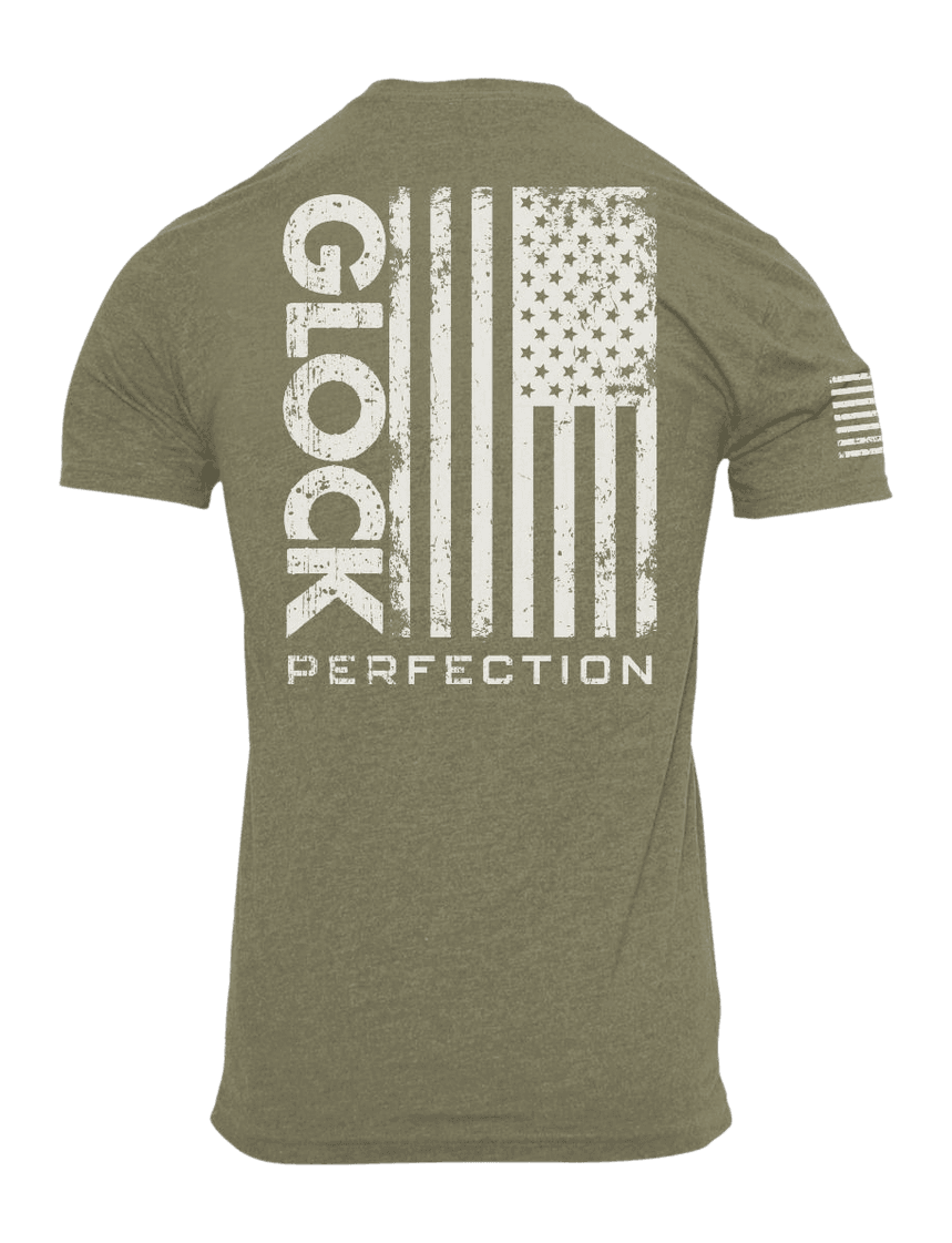 Glock Perfection Flag T-Shirt OD Green Medium