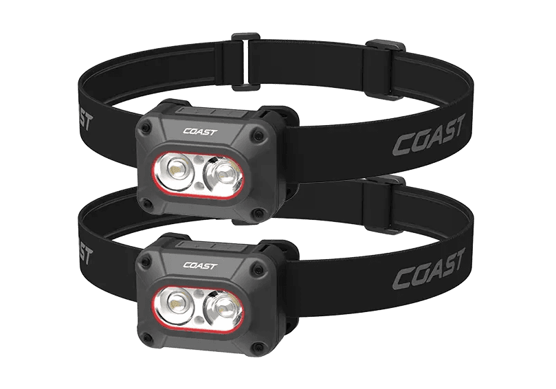 Coast FLX10R 1000 Lumen Rechargeable Headlamp 2-Pack